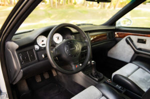 car interior with grey seats